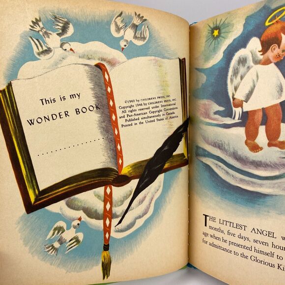 VTG 1960 The Littlest Angel Wonder Books Charles Tazewell Christmas Holiday - Picture 5 of 9